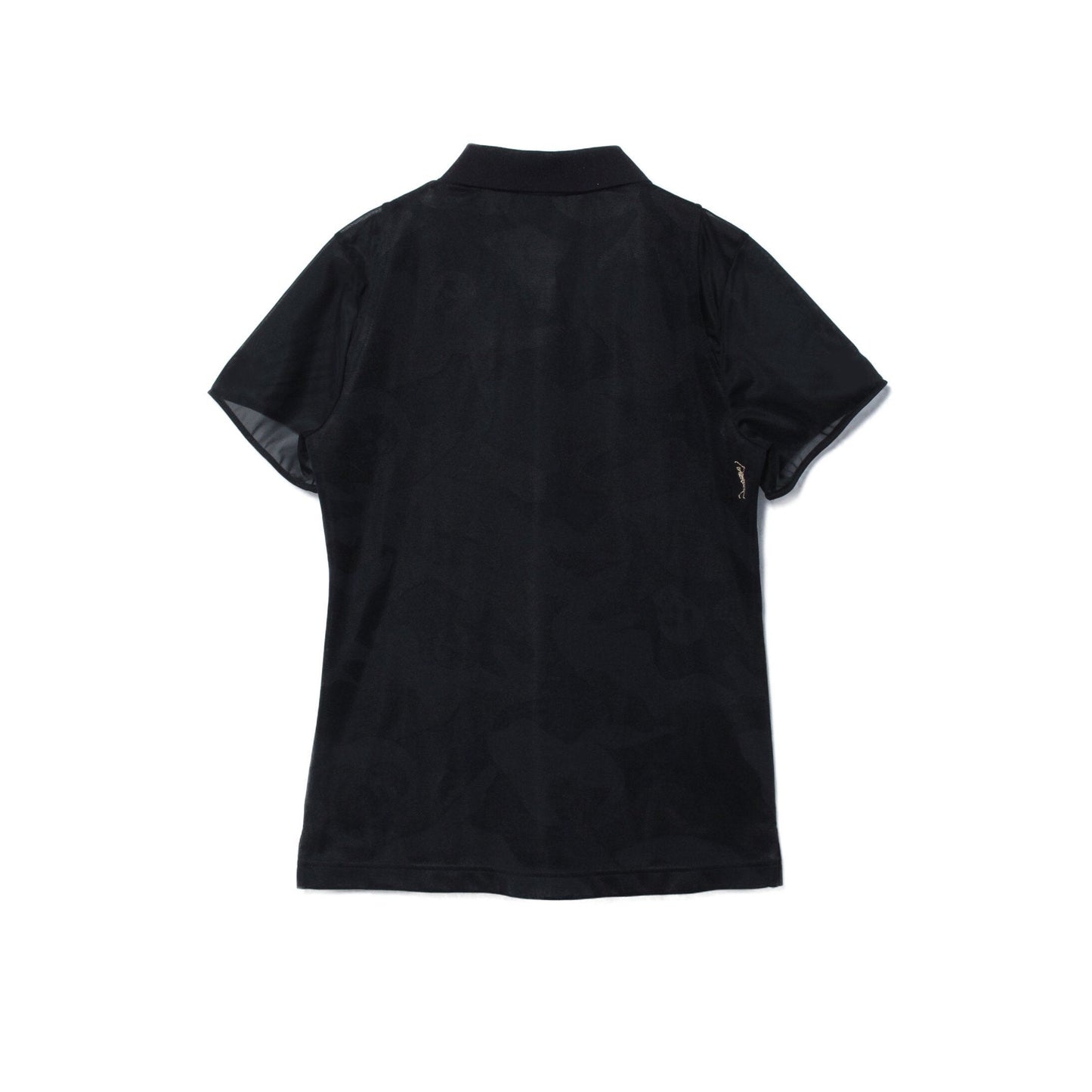 Gauge Sheer Sleeve Polo | WOMEN