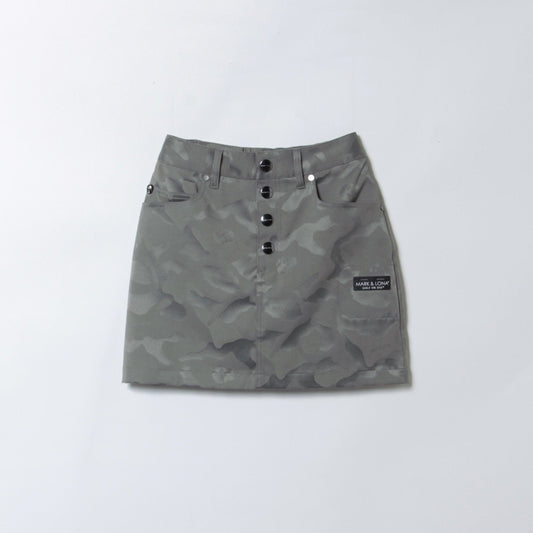 Gauge Jacquard Camo Skirt | WOMEN