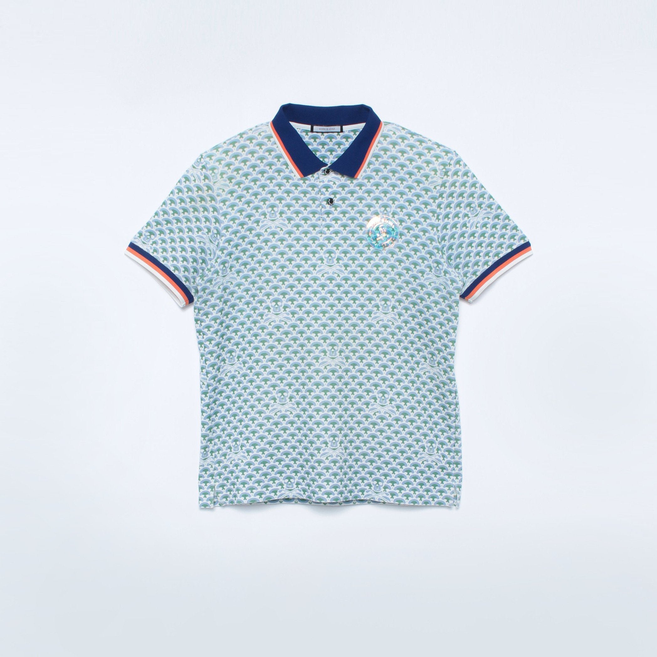 マークアンドロナOsteo Scale Poloatmos×F.C.R.B. PRE MATCH TOP